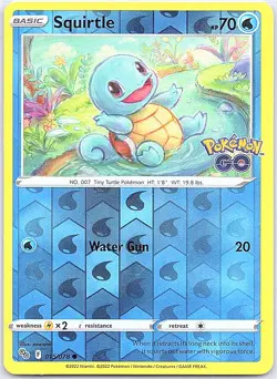 Squirtle #015/078 - Pokemon GO Common Reverse Holo Pokemon - NM - Image 1