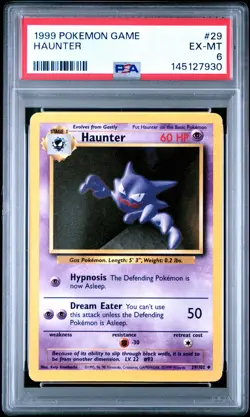 1999 POKEMON GAME #29 HAUNTER PSA 6 - Image 1