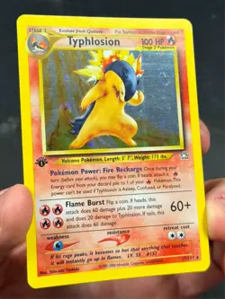 Pokemon TCG Neo Genesis 1st Edition #17/111 Typhlosion Holo Rare Swirl Gorgeous - Image 3