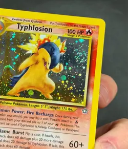 Pokemon TCG Neo Genesis 1st Edition #17/111 Typhlosion Holo Rare Swirl Gorgeous - Image 5
