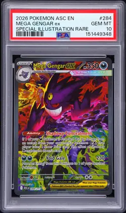 2026 POKEMON ASCENDED HEROES SPECIAL ILLUSTRATION RARE MEGA GENGAR EX PSA 10 - Image 1