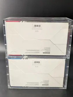 2x Pokemon SV10.5 Black Bolt White Flare Sealed Booster Bundle Display W/Acrylic - Image 2