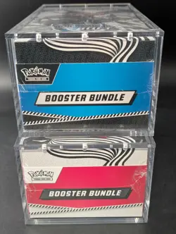 2x Pokemon SV10.5 Black Bolt White Flare Sealed Booster Bundle Display W/Acrylic - Image 5