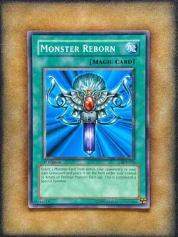 Yugioh Monster Reborn SDY-030 Common 1st Ed NM - Image 1