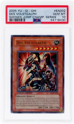 2005 Yu-Gi-Oh! Shonen Jump Championship Series Des Volstgalph #SJC-EN002 PSA 10 - Image 1