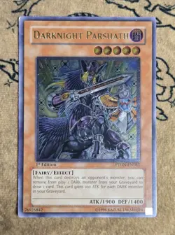 Yugioh Darknight Parshath PTDN-EN082 1st Edition Ultimate Rare LP - Image 1