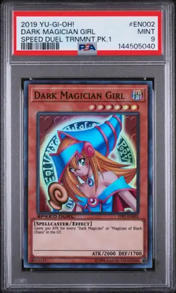 2019 YU-GI-OH! SPEED DUEL TOURNAMENT PACK 1 #EN002 DARK MAGICIAN GIRL PSA 9 - Image 1