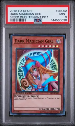 2019 YU-GI-OH! SPEED DUEL TOURNAMENT PACK 1 #EN002 DARK MAGICIAN GIRL PSA 9 - Image 1