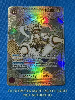 2025 One Piece 3rd Anniversary Luffy Gold #OP05-119 Fan Made Custom Display Card - Image 1