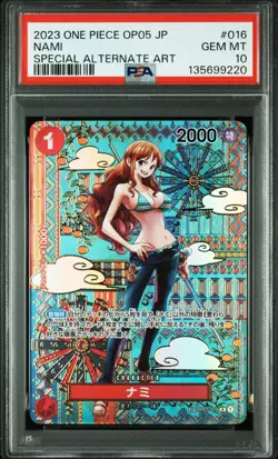 2023 ONE PIECE JPN AWAKENING OF THE NEW ERA SPECIAL ALT ART #016 NAMI PSA 10 - Image 1