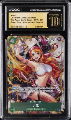 2025 ONE PIECE JPN THE AZURE SEA'S SEVEN ALT ART #OP14-031 NAMI CGC 10 PRISTINE - Image 1