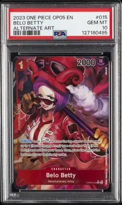 2023 ONE PIECE OP05-AWAKENING OF THE NEW ERA ALTERNATE ART BELO BETTY PSA 10 - Image 1