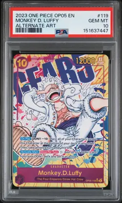 2023 ONE PIECE OP05-AWAKENING OF THE NEW ERA ALT ART #119 MONKEY D. LUFFY PSA 10 - Image 1