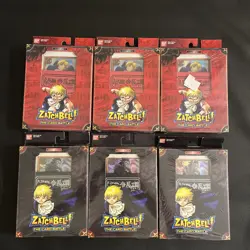 Six (6) ZATCH BELL THE CARD BATTLE TCG STARTER SETS #1 & #2 TRADING CARDS - Image 1