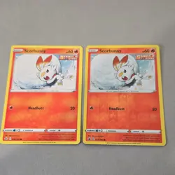 Pokemon TCG Card Lot x8 Scorbunny Raboot Cinderace Single Strike Fire - Image 2