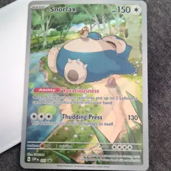 Pokemon TCG Snorlax Basic SV: Scarlet & Violet Promo Holo 051 150 HP Card Stock - Image 3