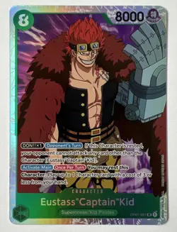 Eustass"Captain"Kid OP01-051 SR Romance Dawn - One Piece Card - NM - Image 1
