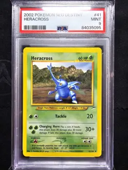 PSA 9 Heracross - 41/105 2002 Neo Destiny Unlimited Rare Pokemon Card - Image 1