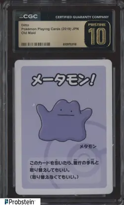 2019 Pokemon Japanese Playing Cards Old Maid Ditto CGC 10 PRISTINE - Image 1