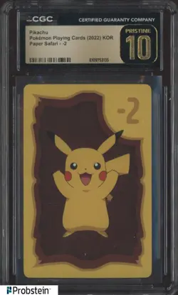 2022 Pokemon Korean Playing Cards Paper Safari 2 Pikachu CGC 10 PRISTINE - Image 1