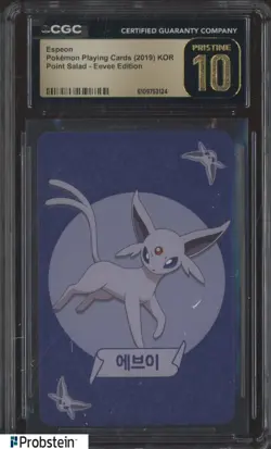 2019 Pokemon KOR Playing Cards Point Salad Eevee Edition Espeon CGC 10 PRISTINE - Image 1
