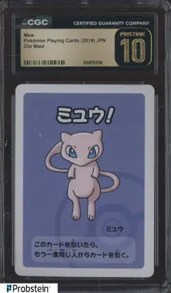 2019 Pokemon Japanese Playing Cards Old Maid Mew CGC 10 PRISTINE - Image 1
