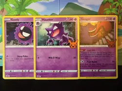 Ghastly , Haunter, And Gengar Trick Or Trade Trading Cards NM Pokemon TCG - Image 1
