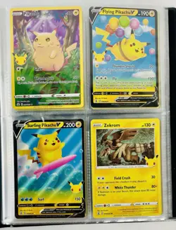 Pokemon TGC 25th Anniversary Collector's Binder + 26 Celebrations Cards Pikachu - Image 3