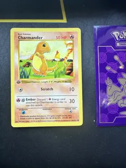 Pokemon Card Charmander 46/102 1st Edition Shadowless Base Set 119💎LP💎 - Image 1