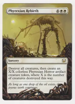 Altered Phyrexian Rebirth LP WOTC MTG Magic Hand Painted Unique Extended Art! - Image 1