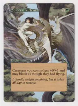 Altered Spidersilk Armor MP Mercadian Masques MTG Magic Hand Painted Unique Art! - Image 1