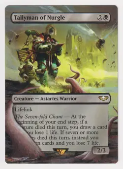 Altered Tallyman of Nurgle MP MTG Magic Hand Painted Unique Extended Art Tentz! - Image 1