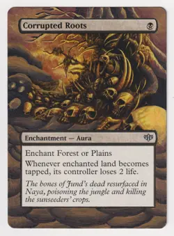 Altered Corrupted Roots MP WOTC MTG Magic Hand Painted Unique Extended Art! - Image 1