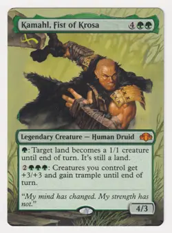 Altered Kamahl, Fist of Krosa HP 2023 MTG Magic Hand Painted Unique Extended Art - Image 1