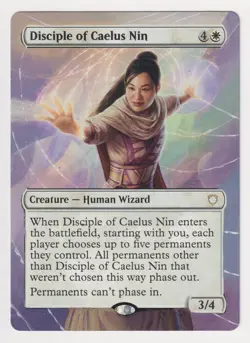 Altered Disciple of Caelus Nin LP WOTC MTG Magic Hand Painted Unique Art Rare! - Image 1
