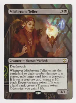Altered Misfortune Teller LP WOTC MTG Magic Hand Painted Unique Extended Art! - Image 1