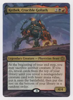 Altered Kethek, Crucible Goliath LP WOTC MTG Magic Hand Painted Unique Art! - Image 1