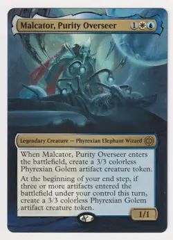 Altered Malcator, Purity Overseer LP WOTC MTG Magic Hand Painted Unique Art! - Image 1