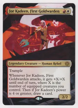 Altered Jor Kadeen, First Goldwarden LP WOTC MTG Magic Hand Painted Unique Art! - Image 1