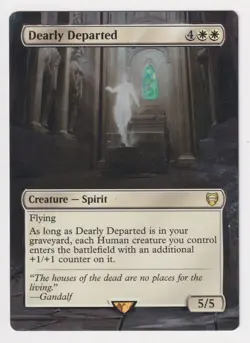 Altered Dearly Departed LP WOTC MTG Magic Hand Painted Unique Extended Art! - Image 1