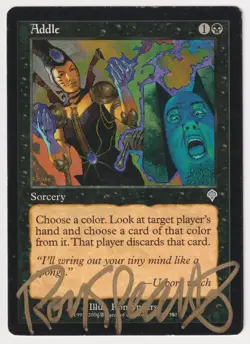 Gold Signed Addle MP Invasion Artist Ron Spears 2000 WOTC MTG Magic Sorcery EDH! - Image 1