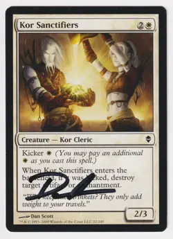 Signed Kor Sanctifiers HP Zendikar Artist Dan Scott 2009 WOTC MTG Magic Cleric! - Image 1