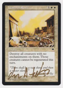 Gold Signed Winds of Rath MP Tempest Artist Drew Tucker 1997 MTG Magic Vintage! - Image 1