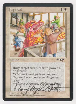 Signed Reprisal LP Alliances Artist Randy Asplund-Faith 1996 MTG Magic Vintage! - Image 1