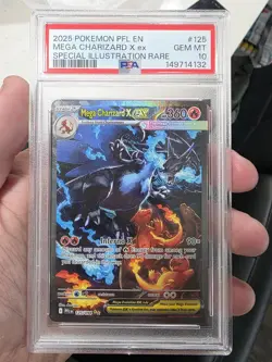 Pokemon Mega Charizard X ex Special Illustration Rare Holo PSA 10 125/094 2025 - Image 1