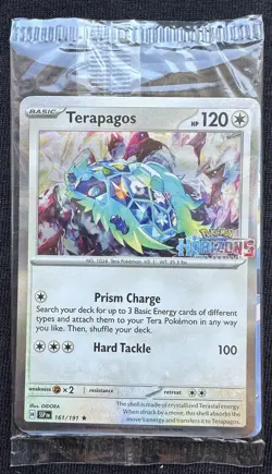 SEALED Terapagos 161/191 & Quaxly 050/191 Pokemon Center Promo Stamped exclusive - Image 1