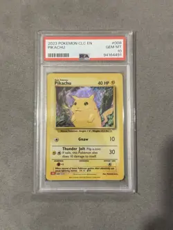 PSA 10 GEM MINT BASIC Pikachu Holo CLC 008/034 Pokemon TCG Classic Collection - Image 1