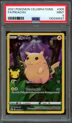 PM - 2021 - POKEMON CELEBRATIONS - #005 - FA/PIKACHU - PSA 9 (MINT) - Image 1