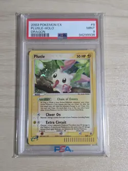 PSA 9 MINT Pokemon PLUSLE Holo Rare 2003 ex Dragon 8/97 - Image 4
