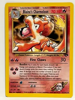 Vintage 2000 Pokemon TCG Gym Challenge BLAINE'S CHARMELEON 31/132 NM Eng, Unltd - Image 1